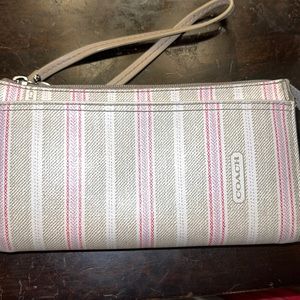Plaid coach wallet